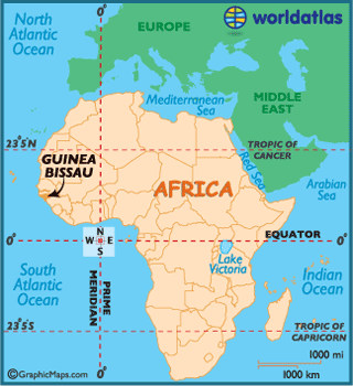 guinea bissau map africa